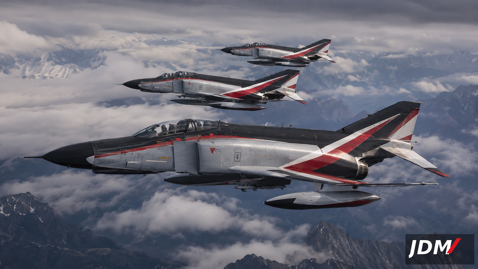 JDM Team formation of F-4 Phantom II aircraft